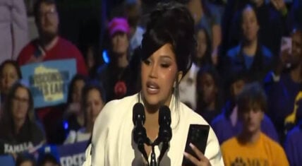 Cardi B speaks at Kamala Harris' presidential rally in Milwaukee