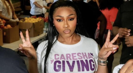 Yung Miami hosts Thanksgiving food giveaway in Miami