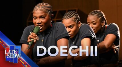Doechii performs on"The Late Show with Stephen Colbert"