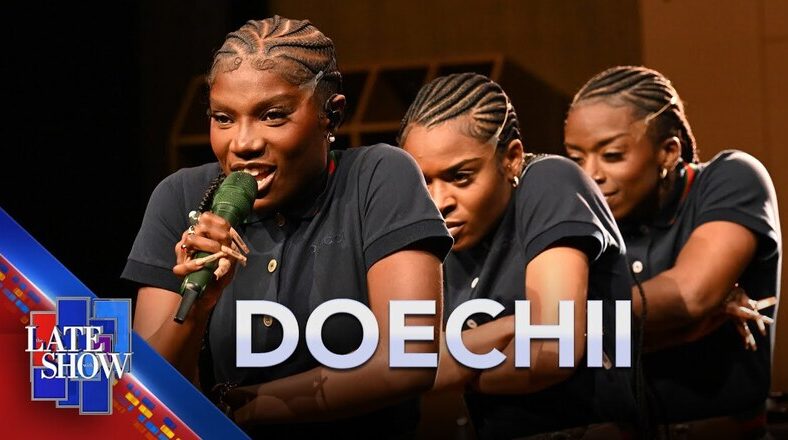 Doechii performs on"The Late Show with Stephen Colbert"