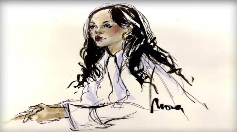 Rihanna's court room sketch in A$AP Rocky trial revealed