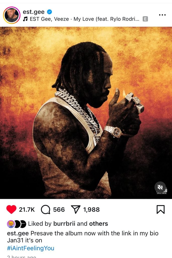 EST Gee Announces New Album I Ain’t Feeling You for January 31