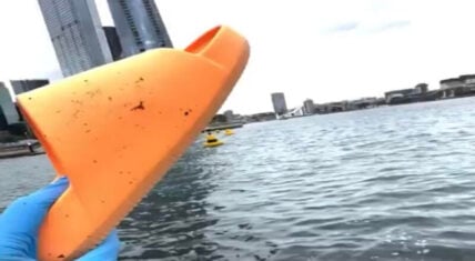 Fan finds slide that Drake threw at a drone in Australia