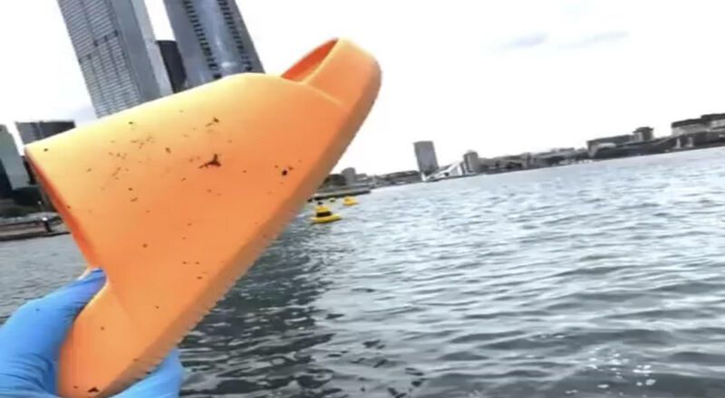 Fan finds sandal that Drake threw at a drone that hovered near his Australian penthouse [VIDEO]