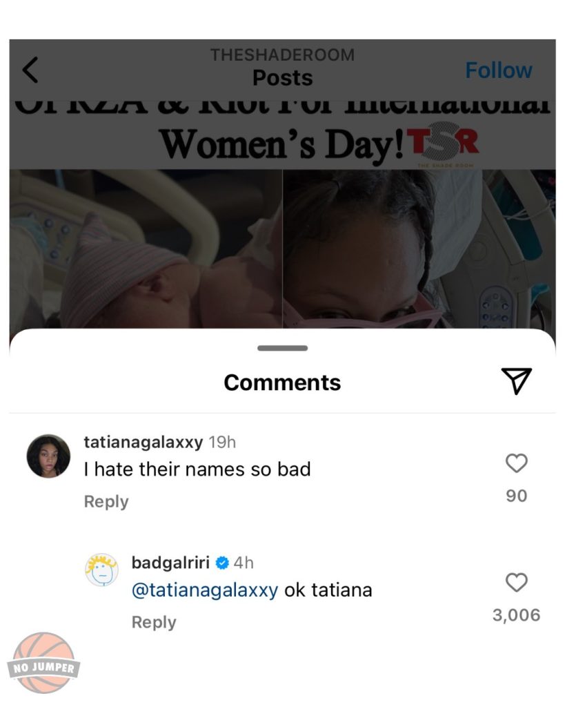 Rihanna Claps Back at Criticism of Her Kids’ Names on Instagram
