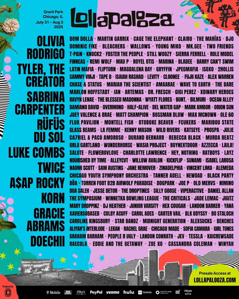 Doechii, A$AP Rocky and more to perform at Lollapalooza