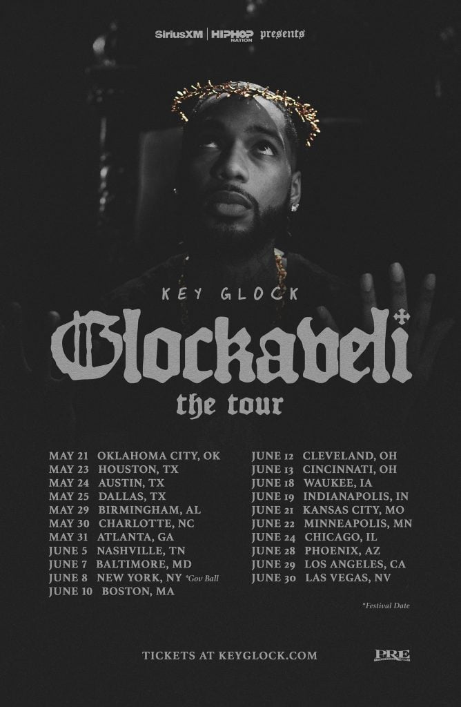 Key Glock announces Glockaveli Tour 