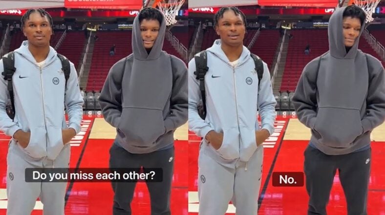 A viral rumor on Facebook, likely played up for jokes, says Amen and Ausar Thompson are being investigated by the NBA for swapping places during their respective Pistons and Rockets Game 2 playoff wins in the 2025 NBA Playoffs.