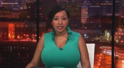 A North Carolina news anchor has dominated X, as her chest stole the show during her traffic report, detailing a roadblock in Gates County, North Carolina.