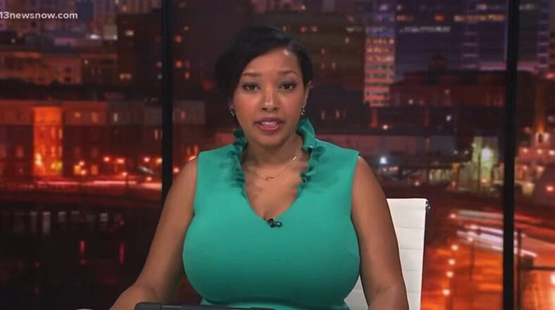 A North Carolina news anchor has dominated X, as her chest stole the show during her traffic report, detailing a roadblock in Gates County, North Carolina.