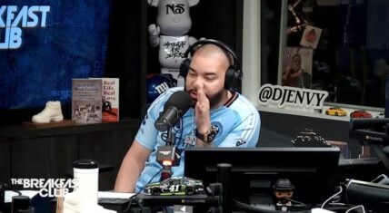 When discussing the $50 million lawsuit Shannon Sharpe is facing, DJ Envy defended him on The Breakfast Club. Envy defended Sharpe dating a 19-year-old woman. He said there's not a problem when White celebrities like Leonardo DiCaprio and Jerry Seinfeld date younger women.