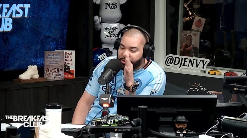 When discussing the $50 million lawsuit Shannon Sharpe is facing, DJ Envy defended him on The Breakfast Club. Envy defended Sharpe dating a 19-year-old woman. He said there's not a problem when White celebrities like Leonardo DiCaprio and Jerry Seinfeld date younger women.