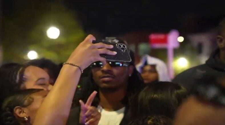 Duke Dennis did his vlog in DC and he was immediately flooded by a sea of women.