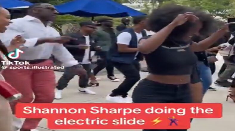 Shannon Sharpe doing the electric slide in 2023 has gone viral again, in the midst of his sexual assault lawsuit grabbing major headlines.