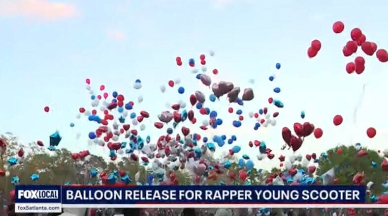 Young Scooter tribute held in Atlanta with balloon release