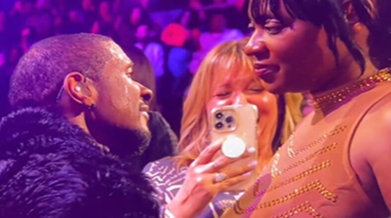 Usher gave this woman in London the time of her life, at O2, when he sang "There Goes My Baby" to her.
