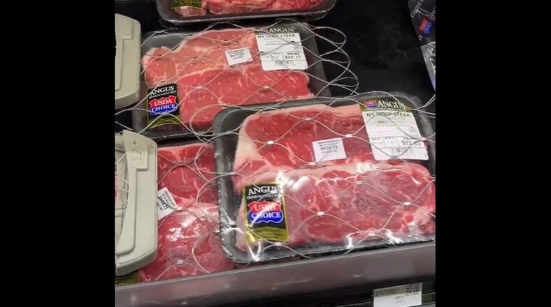 Walmart has started locking their steaks up to curb theft at certain locations