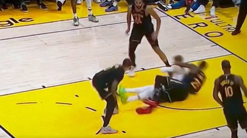 Draymond Green controversially grabbed former teammate, Donte Divincenzo, pulling him to the ground in the Warriors' Game 4 loss, last night, to the Minnesota Timberwolves.