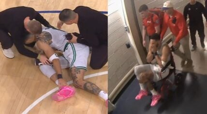 Jayson Tatum suffered an injury towards the end of the Celtics' Game 4 loss to the Knicks at Madison Square Garden. He was in tears, as he was wheelchaired off.