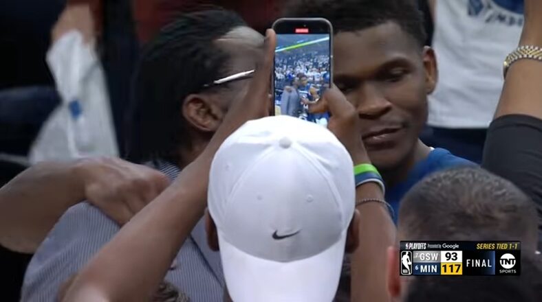 Michael Irvin got caught up congratulating Anthony Edwards, following Minnesota's Game 2 win over the Golden State Warriors. The moment instantly went viral.