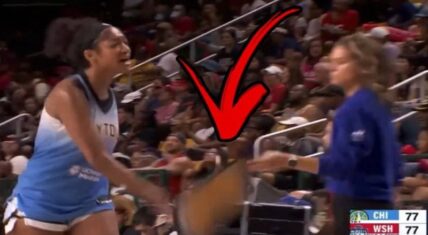 Angel Reese's frustration got the best of her, as the Chicago Sky lost a close game to the Washington Mystics. As a result, she knocked the clipboard out of her coach's hand in frustration over the referee's officiating of the game.