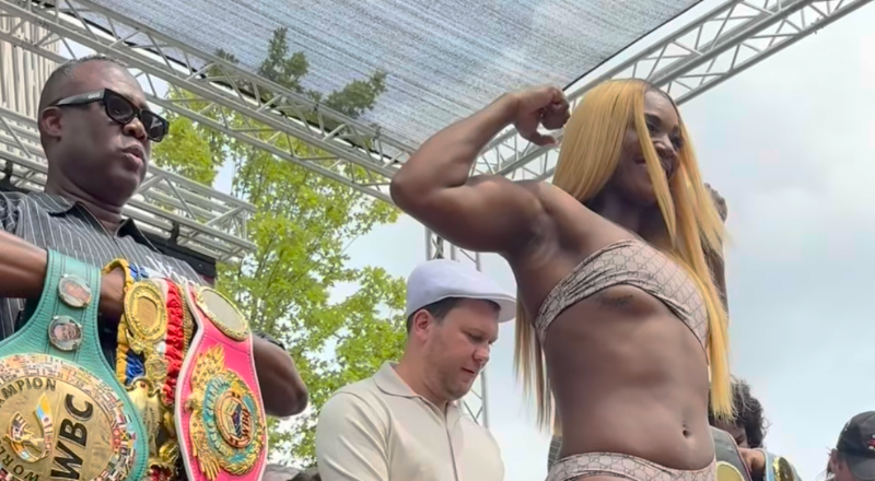 Claressa Shields flaunts “Papoose” tattoo at weigh‑in before Lani Daniels match