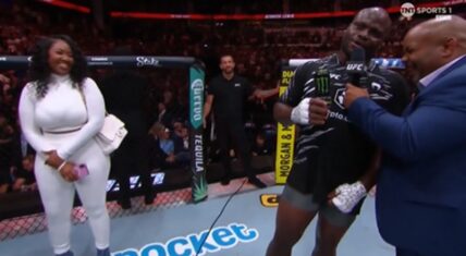 Derrick Lewis won UFC 70 with a knockout in 35 seconds. In his post-fight interview, Lewis said he's ready for 