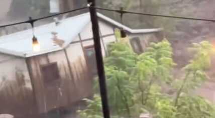 The flooding in New Mexico led to one home being removed from its foundation