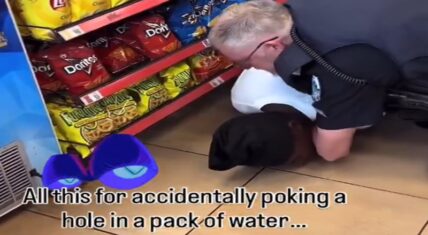 A Black teenager selling roses at a North Charleston, South Carolina Circle K found himself pinned to the ground by the police, after poking a hole in a bottle of water.