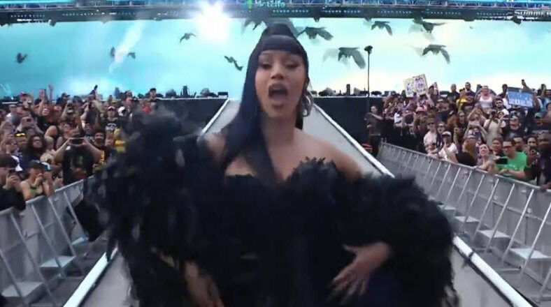 Cardi B previews new music while hosting WWE SummerSlam