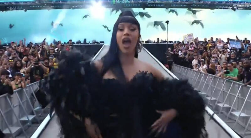 Cardi B previews new music while hosting WWE SummerSlam