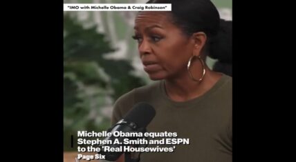 On the latest episode of her podcast with her brother, Craig Robinson, Michelle Obama compared ESPN to watching 