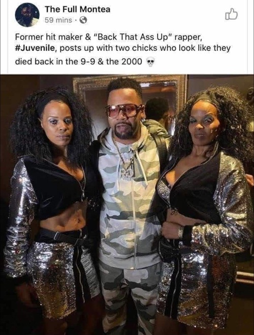 Juvenile took this picture with fellow New Orleans legends, Ghetto Twinz. However, the fans saw the women and came with jokes. But those who know the deal entered the Facebook and X comments to set the record straight about Ghetto Twiinz and their legacy.