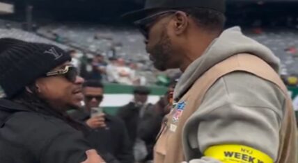Max B went to the New York Jets' game on his first day out of prison. When he arrived, he ran into Method Man playing photographer. The two had a warm reunion, with a handshake and a hug.