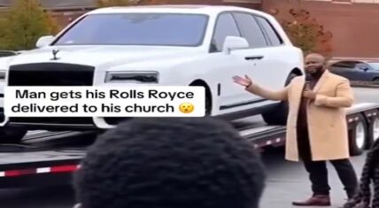 A pastor purchased a Rolls Royce. Apparently, in an effort to show his blessings, the man had the car delivered in his church's parking lot. Not only did he have it delivered at church, but his congregation was present and he delivered a speech.