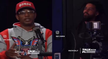 Cam'ron and J. Cole reunited on the podcast after Cam'ron's $500K October 2025 lawsuit over a verbal deal: his "Ready '24" verse for Cole's podcast appearance. The suit was partially dismissed before the March 22 teaser clip showed Cole's shocked "a lawsuit bruh? lawyers?" reaction. On March 24, Cam'ron revealed it was about getting attention, not money, while Cole admitted feeling hurt but expressed empathy.