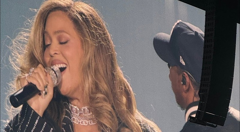 Beyoncé surprises Jay-Z’s Yankee Stadium show opening night with “Can’t Knock the Hustle” [VIDEO]