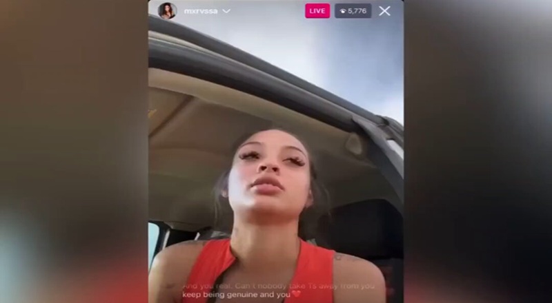 NLE Choppa’s baby mama Marissa Da’Nae cries on Live after being accused of revealing pregnancy by Pooh Shiesty; Fears being single mom again [VIDEO]