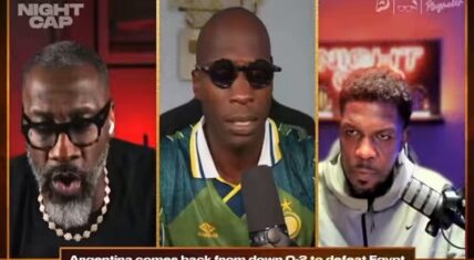 Shannon Sharpe, Ochocinco, and Joe Johnson discussing the iShowSpeed-Argentina situation at World Cup.
